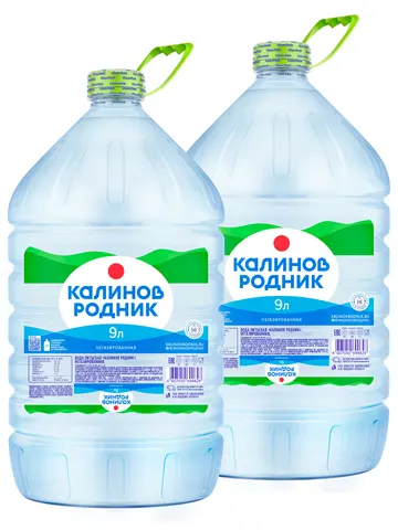 Вода питьевая Калинов Родник негазированная, для кулера, 2 шт по 9 л