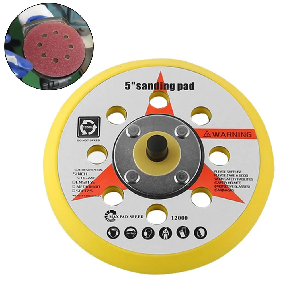 

1pc Backing Pad 5in 5inch/125mm Diameter 8holes Hook & Loop High Quality
