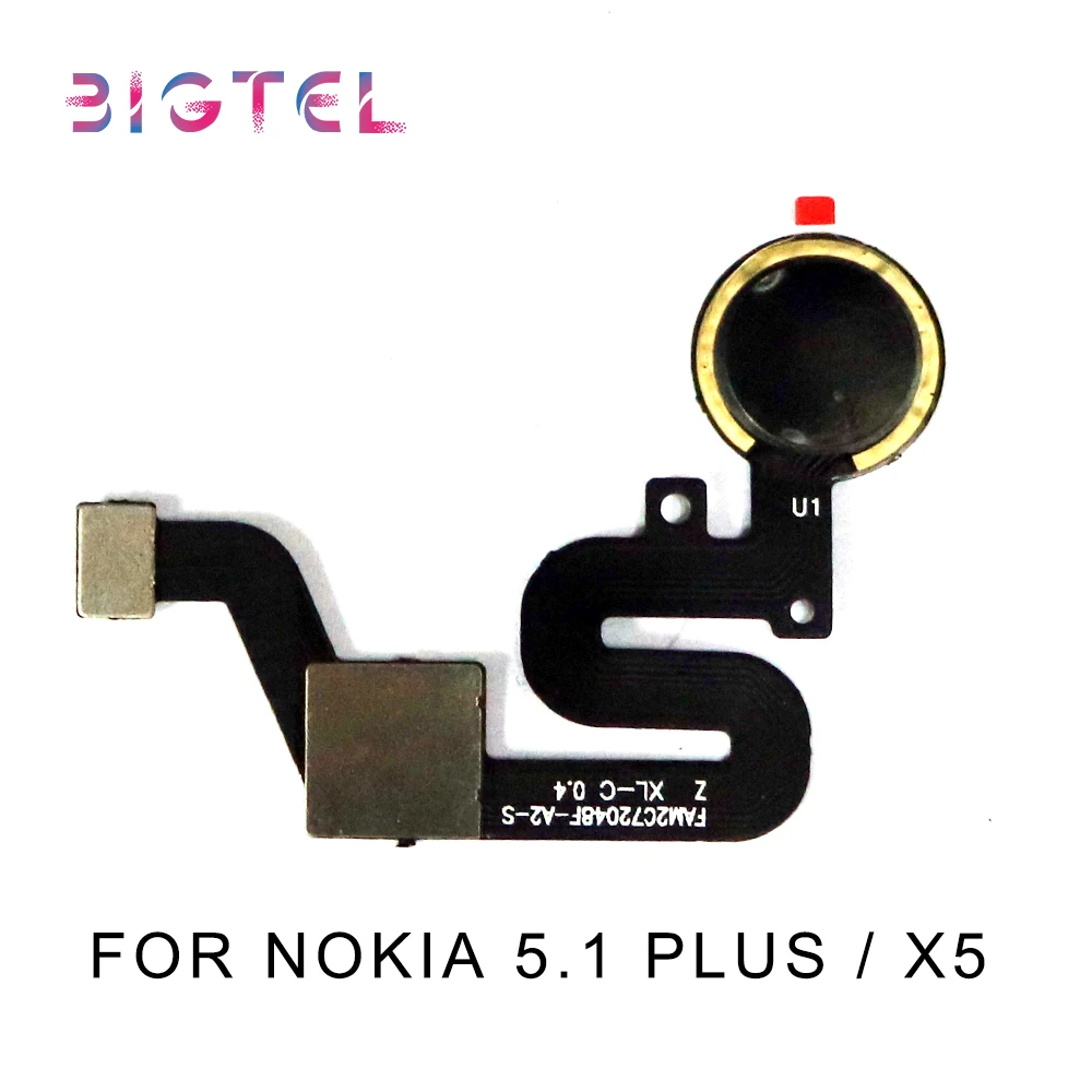 

5 Pcs/Lot 100% Original For Nokia 5 5.1 Plus X5 Fingerprint Sensor Flex Cable With Keypad Button Assembly