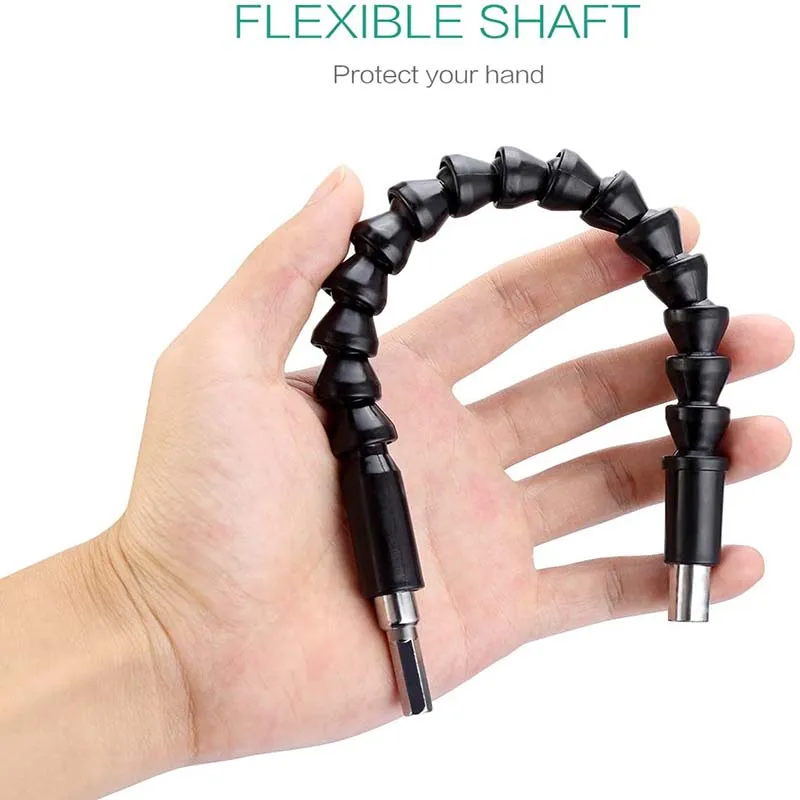 

Flexible Extention Screwdriver Drill Bit Holder with Magnetic Quick Connect Drill Holder Shaft Tip 1/4" Hex Shank 30CM 12"