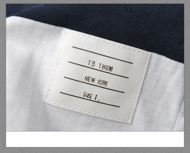 

2021 Fashion TB THOM Brand Polo Shirts Men Casual Blue White Stripes Cotton Polo Summer Short Sleeve High Quantity Polo Clothing