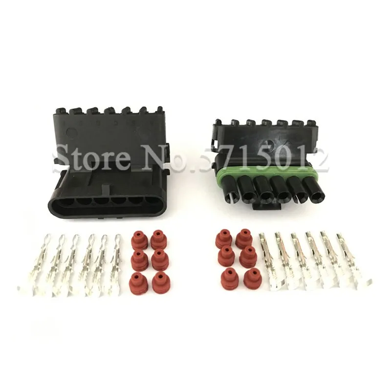 Delphi 6 pin way male female Weather Pack адаптер автомобильный провод разъем 12010975