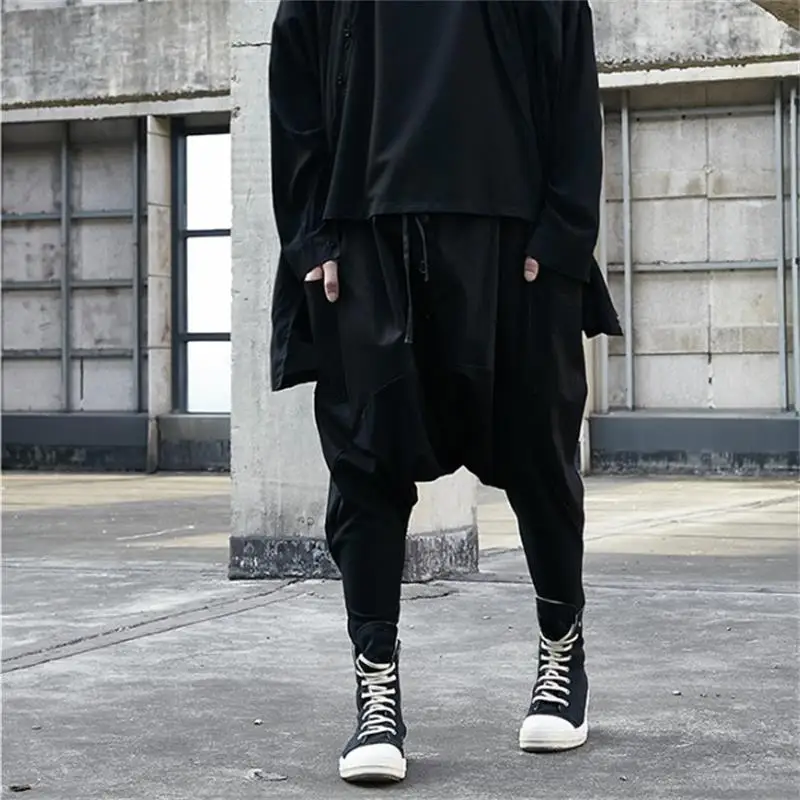 Мужские брюки с девятью разрезами на весну и осень новые трендовые Харун мужские