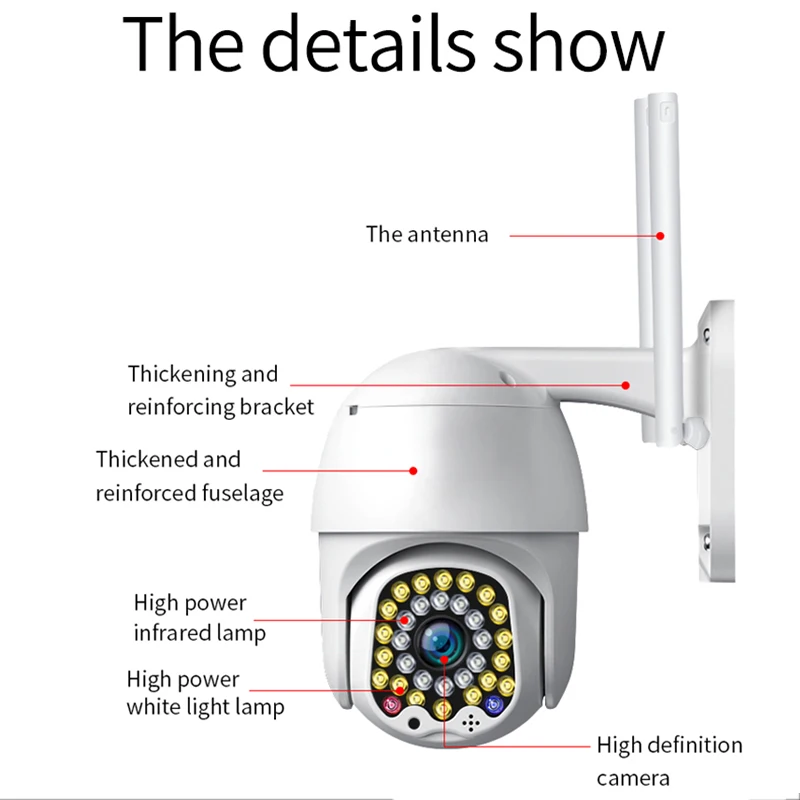 1080P Wi-Fi IP-камера с ночное видение и автоматическое отслеживание ycc365plus APP