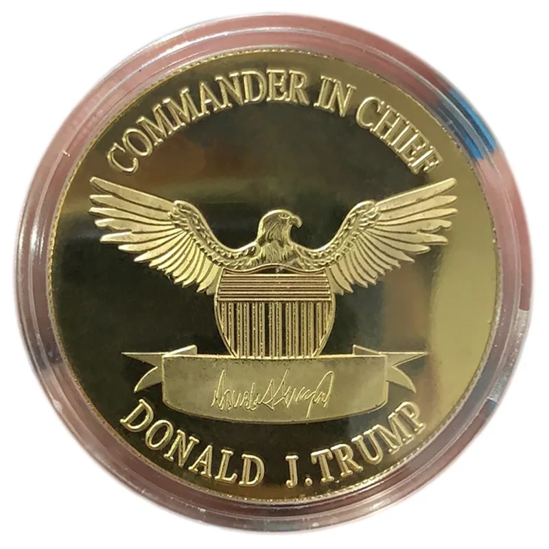

Trump Commemorative Coin US President Donald Trump Commemorative Medal Bitcoin Virtual Coin Gift American Style Collection