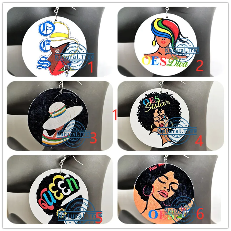 Новейшие деревянные серьги OES|Серьги-подвески| |