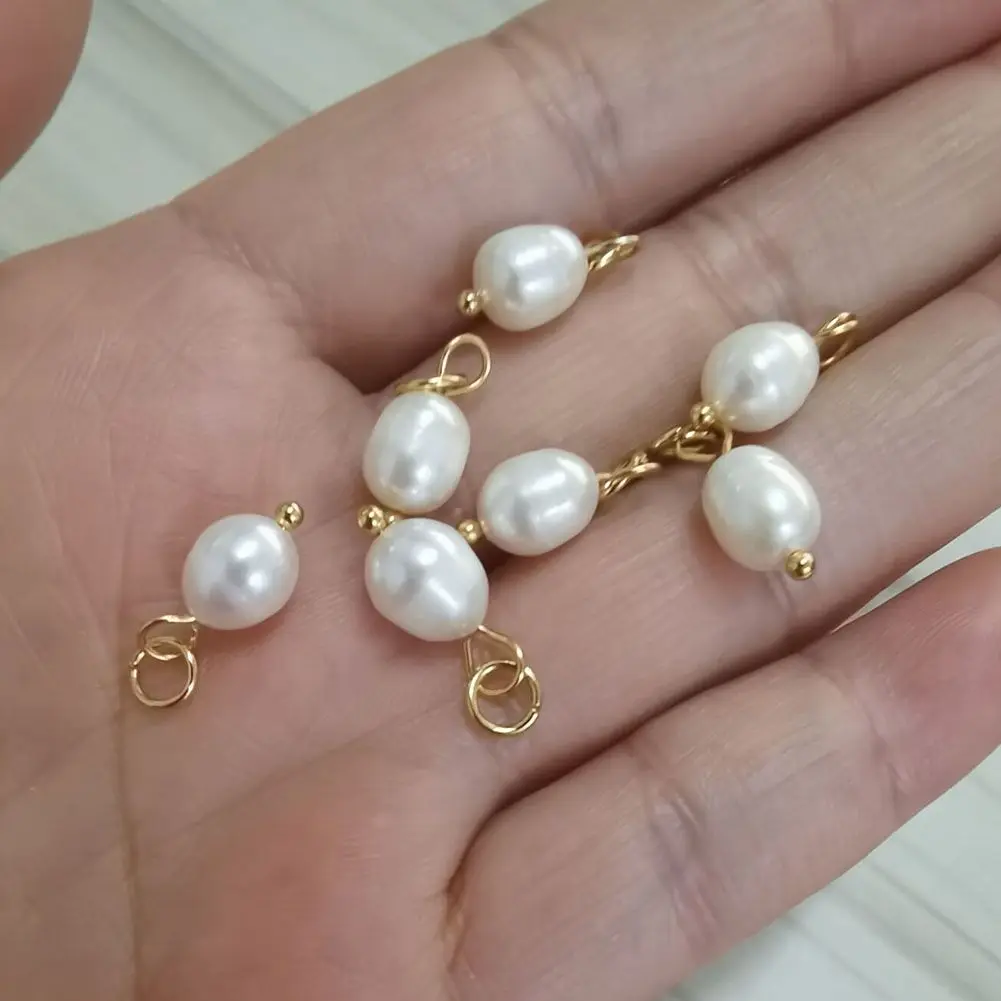 wholesale Natural Pearl Stainless Steel Charm Jewelry Making Bracelet Bead Necklace DIY Findings | Украшения и аксессуары
