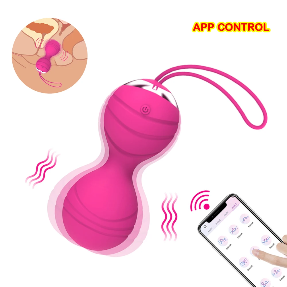 

APP Remote Control Vagina Balls Vibrator Female Vaginal Tight Exercise Kegel Ball 10 Frequency Vibrating Eggs Sex Toys For Women