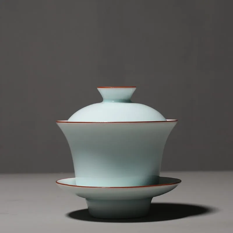 150 мл чайная чаша Celadon Gaiwan Китайский кунг-фу керамическая чашка - Цена: 1 398,49 руб.