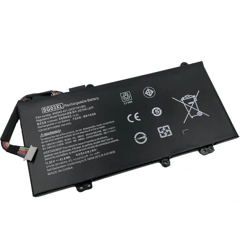 

Mussels SG03XL Laptop battery for HP M7-U009DX HSTNN-LB7E TPN-I126 3ICP7/61/80 11.55V 61.6WH 5150Mah
