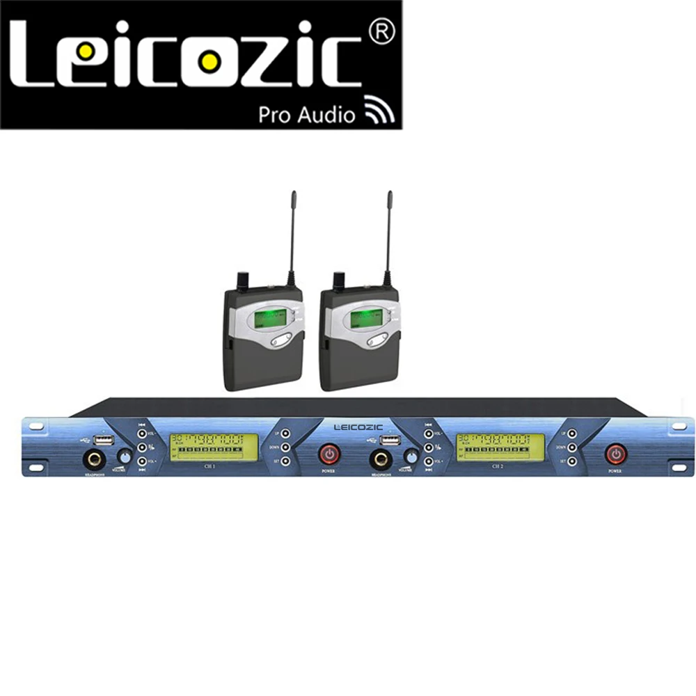 Leicozic L5102 Двухканальный UHF беспроводной монитор в ушах система мониторинга