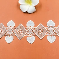 4yard heart embroidery lace ribbon water soluble lace trims diy handmade sewing dress clothes supplies decoration