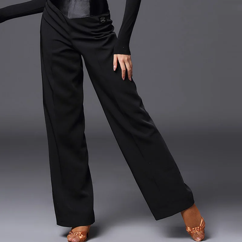 Новые женские брюки для латинских танцев сексуальные свободные с высокой талией