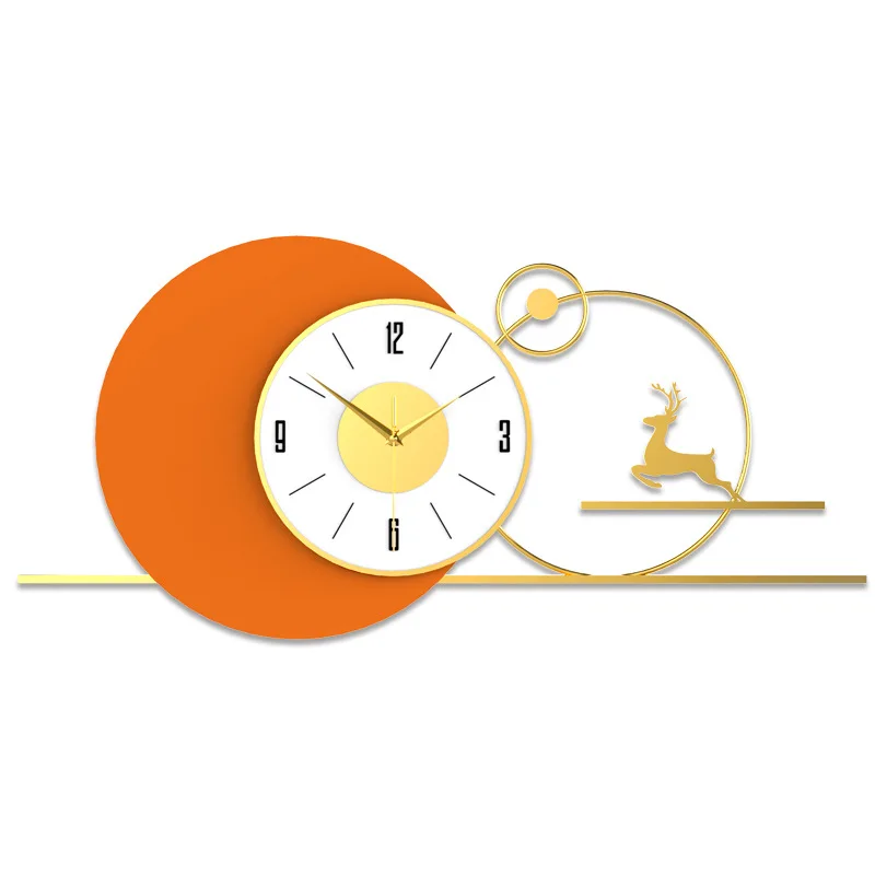 

Light Luxury Clock Wall Watch Living Room Decoration Wall Hanging Personality Fashion Creative Home Mute Wall Clock