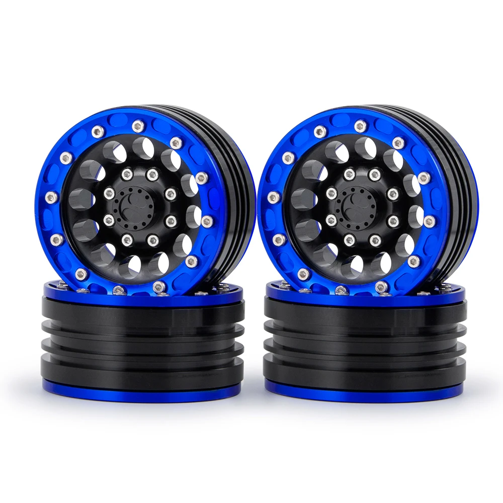 

YEAHRUN 1.9inch Wheel Hubs Beadlock Alloy Metal Aluminum Wheel Rims for Axial SCX10 D90 CC01 1/10 RC Rock Crawler Car Truck Part