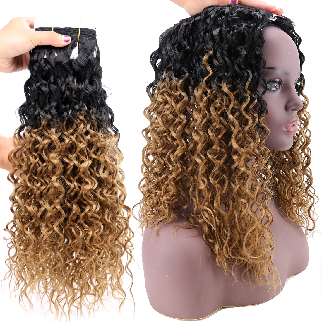 FSRHAIR 8-20 дюймов P1/30 P4/30 пучки волос влажная волна высокотемпературное СИНТЕТИЧЕСКОЕ Наращивание волос 100 г пучок волос