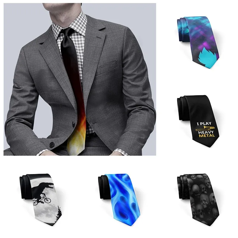 Модные повседневные мужские галстуки с принтом 8 см тонкие деловые галстуки для мужчин галстуки для праздника вечерние НКИ свадьбы рубашки ...