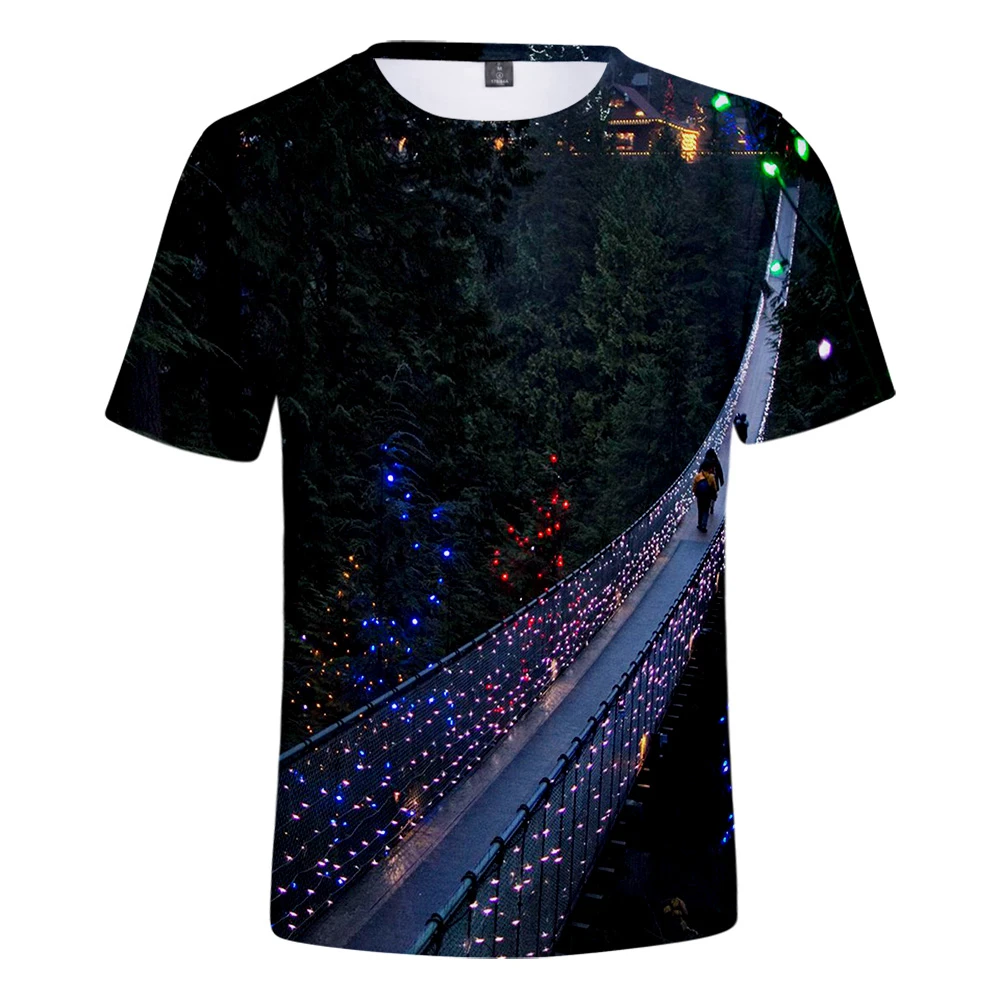 

Merry Christmas 3D t shirt men/women/kids New Arrivals Fashion Short sleeve tees Christmas night 3D tshirts child casual tops