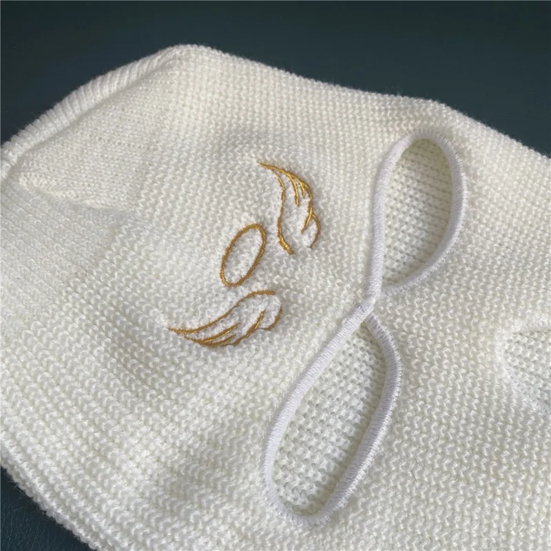 Балаклава с вышивкой в виде демона из бычьего рога маска на все лицо лыжная 3