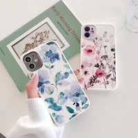 luxury flower phone case for iphone 11 12 pro max x xr xs max 7 8 plus mini soft tpu shockproof back cover coque