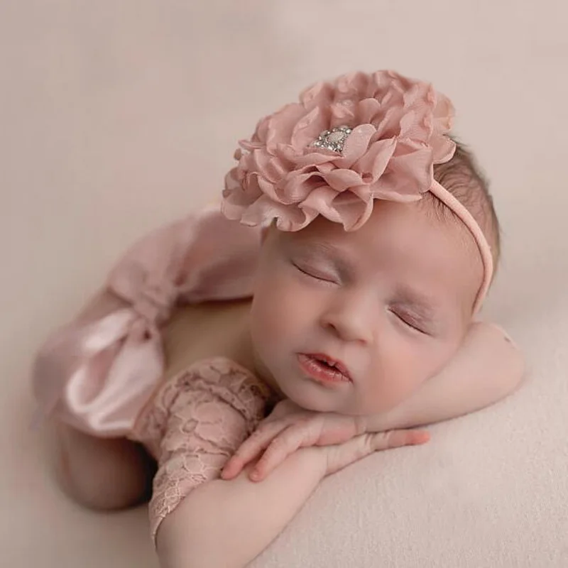 

Newborn Photography Clothing Baby Photo Props Accessories Lace Romper+Headband 2PCS/Set Studio Infant Shooting Outfits