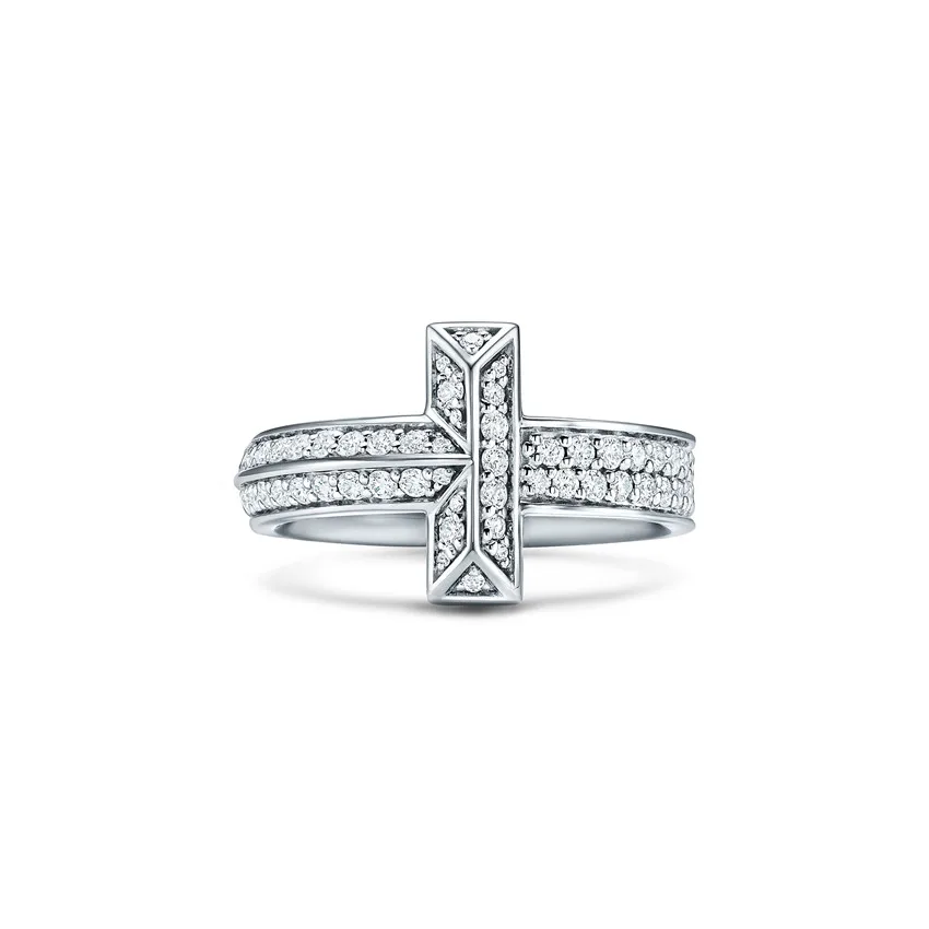 

Light of luxury fashion boutique zircon double color ring