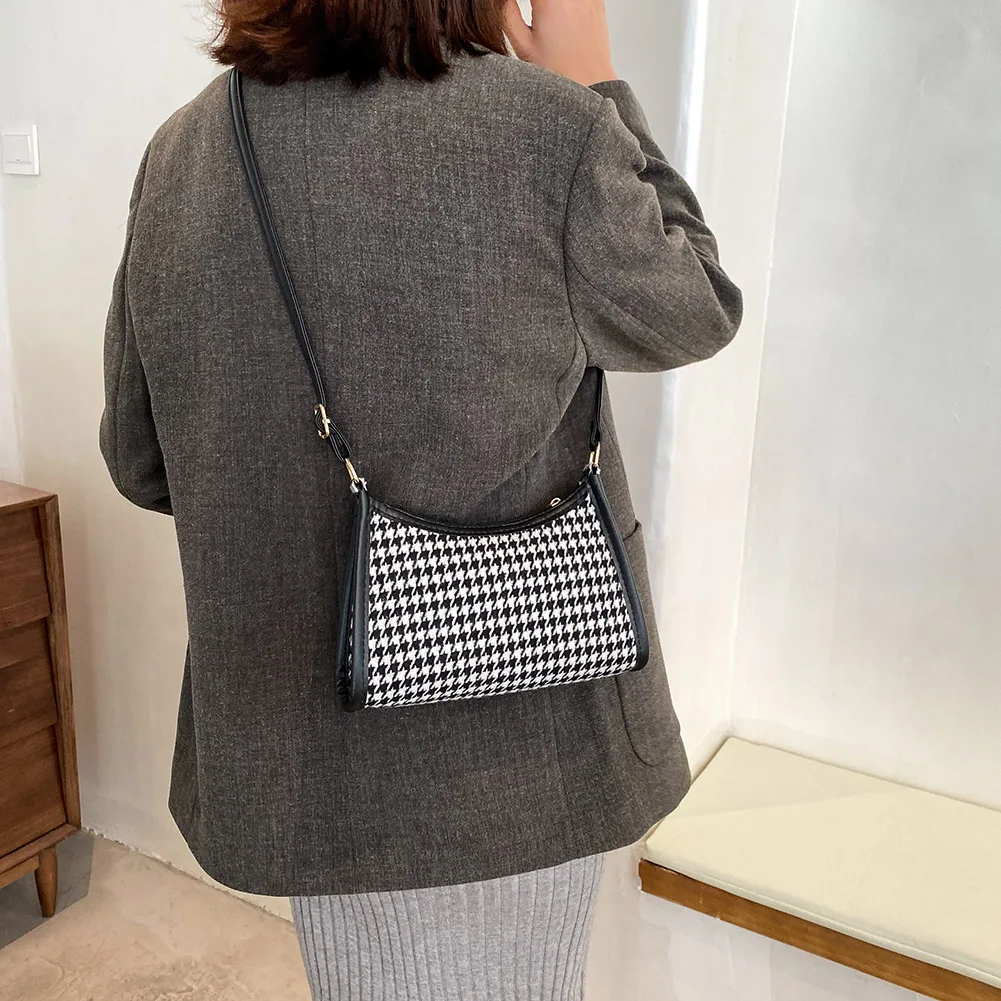 Сумка-хобо Женская шерстяная в клетку стиле ретро | Багаж и сумки