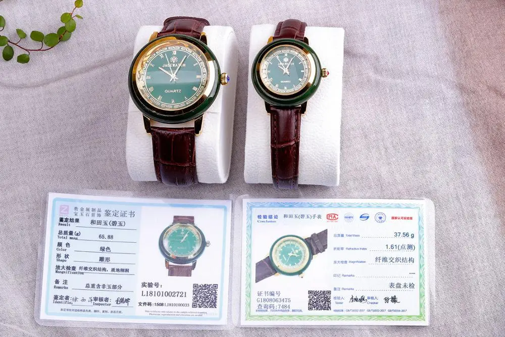 Мужские часы с натуральным нефритом горячая Распродажа из натуральной кожи