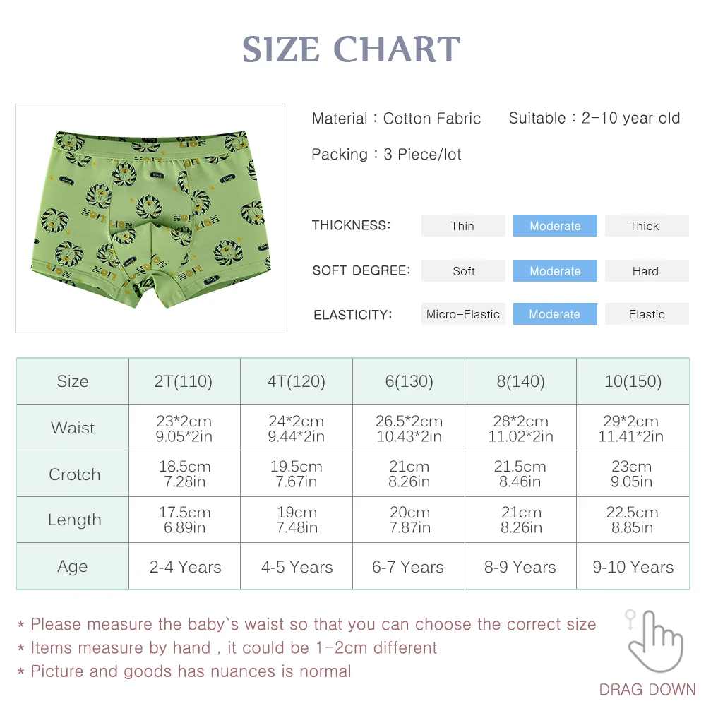 

3 Pcs/lot Shorts Panties Boys Underwear Kids Boxer Briefs Soft Teenager Shorts Panties Cartoon For 2-10Years Old