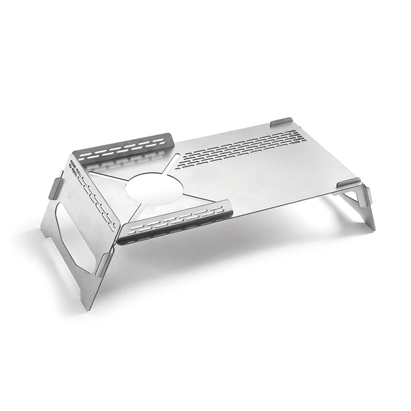

Folding Stove Table Portable Camping Stove Stand Bracket Holder BBQ Grill Folding Picnic Desk for Fishing Hiking Picnic