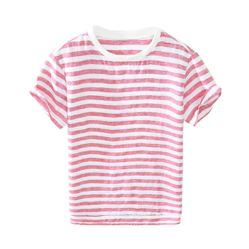 

Футболка мужская льняная с круглым вырезом, большого размера