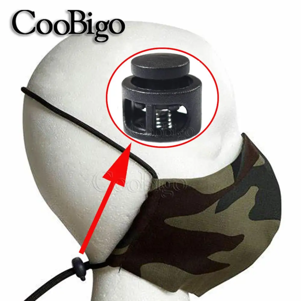 100 шт. прозрачный зажим для шнурков с 2 отверстиями|Стоппер| |