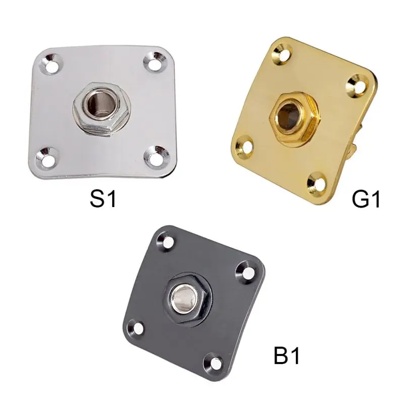 

Universal Alloy Output Socket Jackplate For Electric Guitar Accessories 35x35mm Metal Square Guitar Jack Plates Covers Zinc