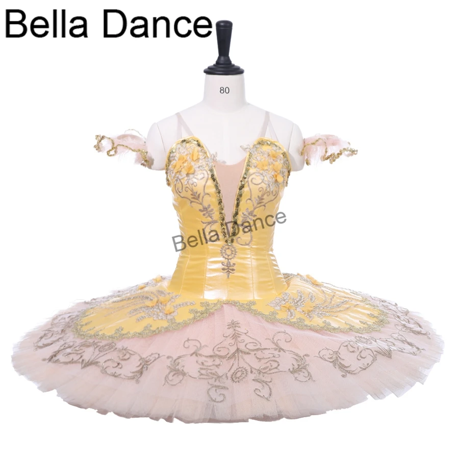 Yellow Canary Fairy Ballerina Girls Performance Pancake Tutu Ballet Stage Costume Adult Professional BT9233 | Тематическая одежда