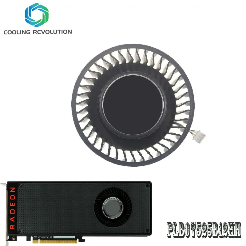 Вентилятор видеокарты для ASRock Radeon RX VEGA 56 8G 75 мм PLB07525B12HH 12 В постоянного тока 1 20a 4