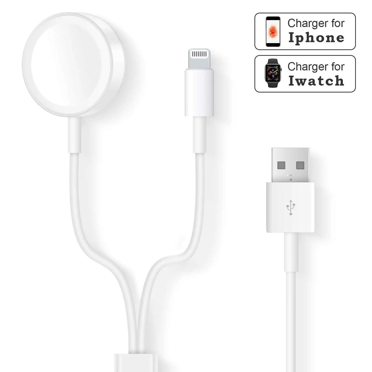 1 м кабель Высокое качество Беспроводное зарядное устройство для Apple Watch 1/2/3 USB