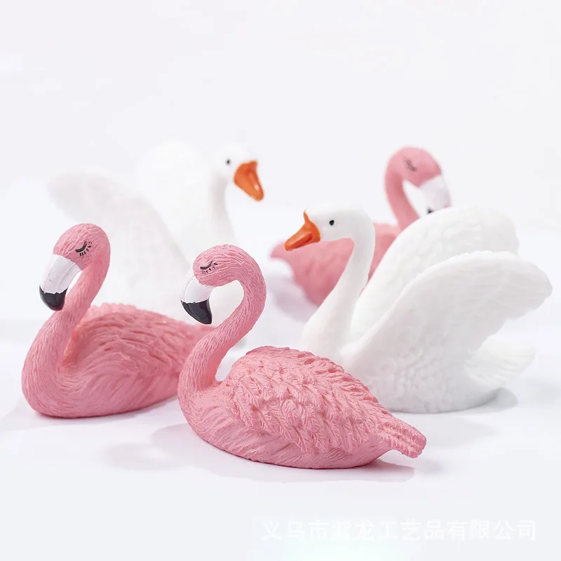1Pc White Swan/Pink Flamingo Nail Tips Holder Practice Training Display Showing Acrylic Stand Art Salon DIY Manicure Tools |