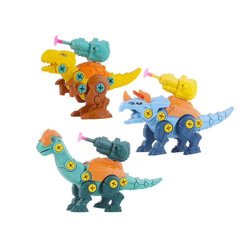 

Early Educational Blocks Toys With Assemble Screw Animals Toys DIY Disassembly Dinosaur Toy Set Screw Nut Combination For Kids