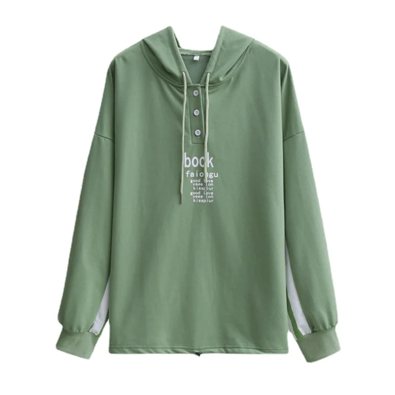 

Autumn Winter New Letter Print Graphic Hoodie Harajuku Loose Comfy O-neck Sweatshirts Fashion Oversized Thick Pullovers