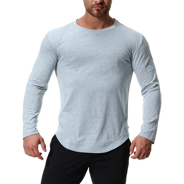 

Новая красивая Мужская футболка с длинным рукавом 2022 однотонная Повседневная футболка для свидания