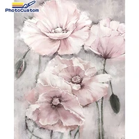 photocustom painting by numbers flowers kits for adult paints by numbers handpainted on canvas on the wall home decor gift