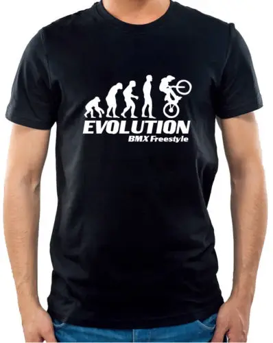 

2019 T-Shirt Men 100% Cotton Evolution Bmx -Biker Men T Shirts