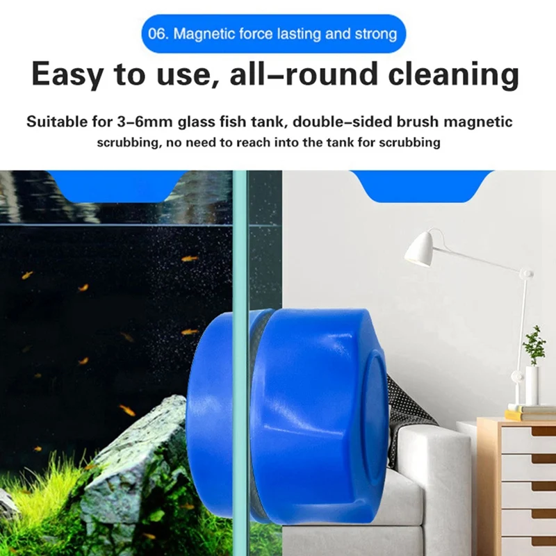 Аквариумный аквариум Магнитная щетка для очистки стеклянный плавающий скребок