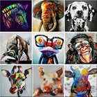 Абстрактные животные, холст, живопись, собака, кошка, лягушка, лофт, Настенная картина по номерам, фото, персонализированный подарок, украшение для спальни, картины