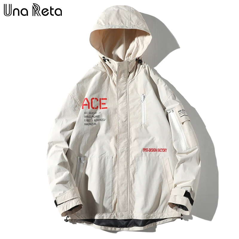 Куртка Una Reta мужская с капюшоном уличная одежда в стиле хип хоп куртка на молнии