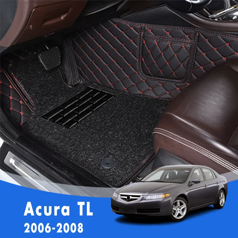 

Car Floor Mats For Acura TL 2008 2007 2006 Luxury Double Layer Wire Loop Carpets Custom Auto Styling Interiors Accessories Rugs