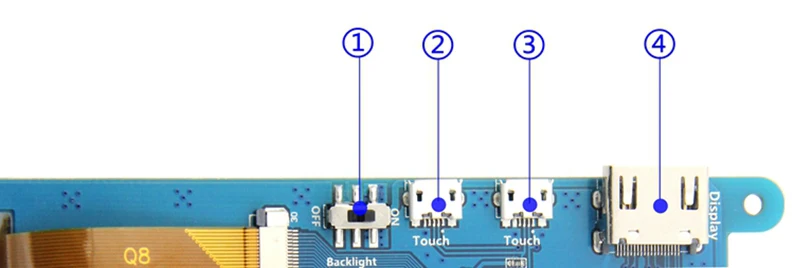 7 дюймов Raspberry Pi 4 Модель B 3B Plus ЖК-дисплей сенсорный экран 1024*600 800*480 HDMI TFT+ держатель для Nvidia Jetson Nano PC