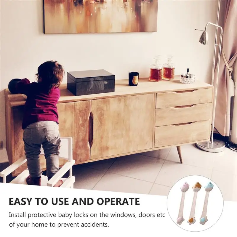 

3PCS Baby Protective Lock Child Kids Window Door Restrictor Safety Lock
