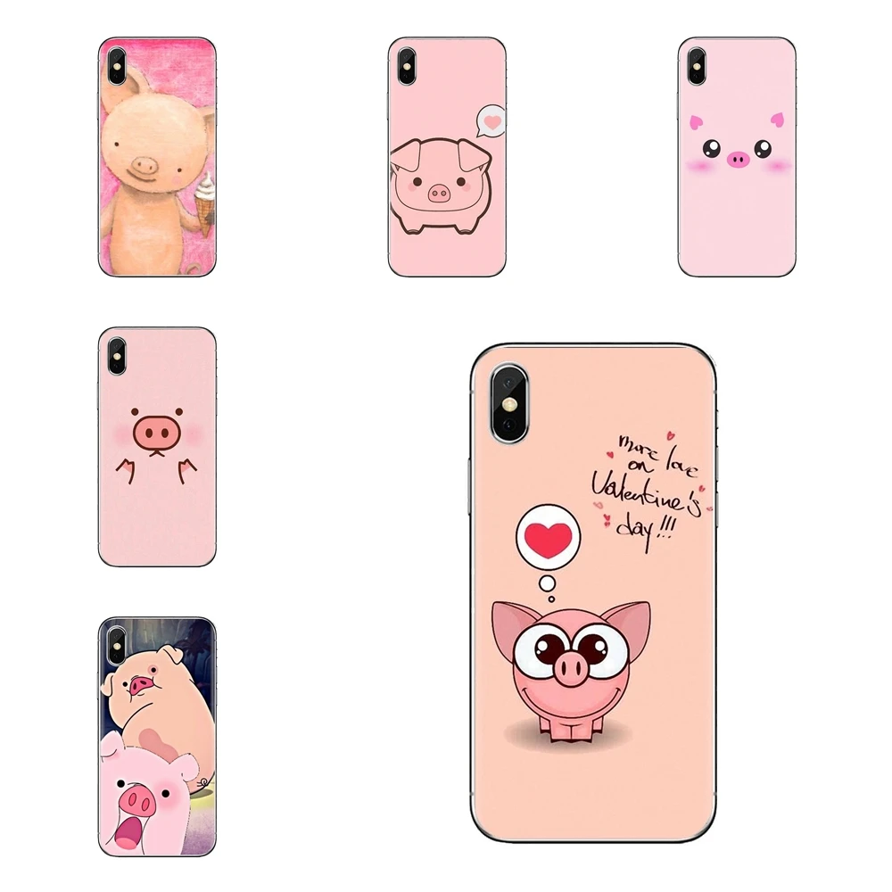 Soft Transparent Shell Covers funny cute lovely pig For Samsung Galaxy J1 J2 J3 J4 J5 J6 J7 J8 Plus 2018 Prime 2015 2016 2017 |