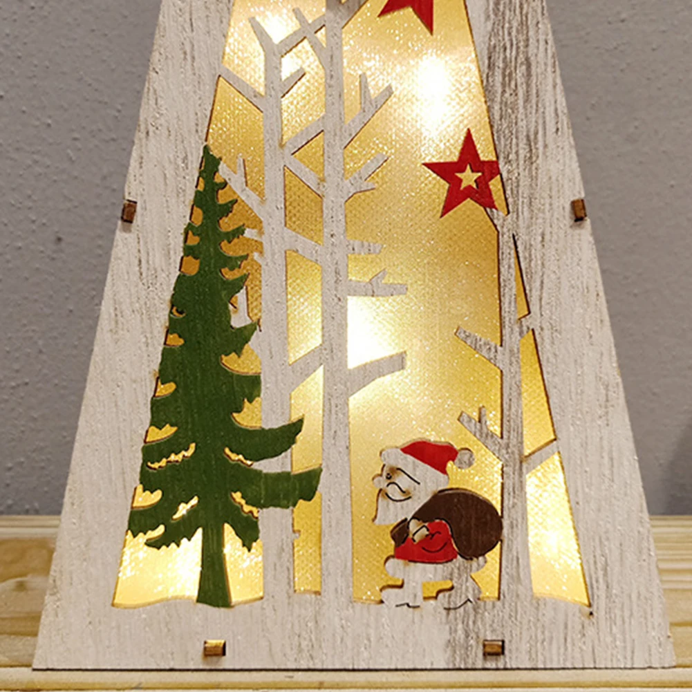 Прекрасный Светящийся Санта Снеговик Олень новогодняя елка для дома вечерние